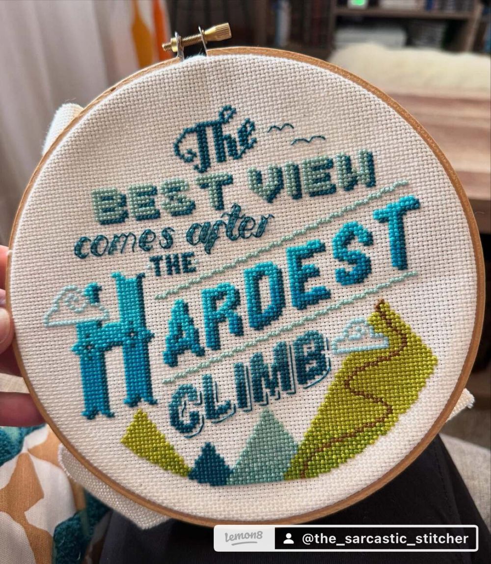 The Best View Finished Cross Stitch